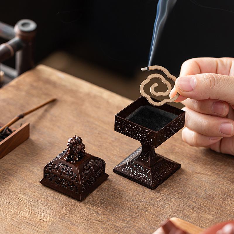 Home Fragrance Powder - Vertical Incense Burner Alloy Hollow Incense