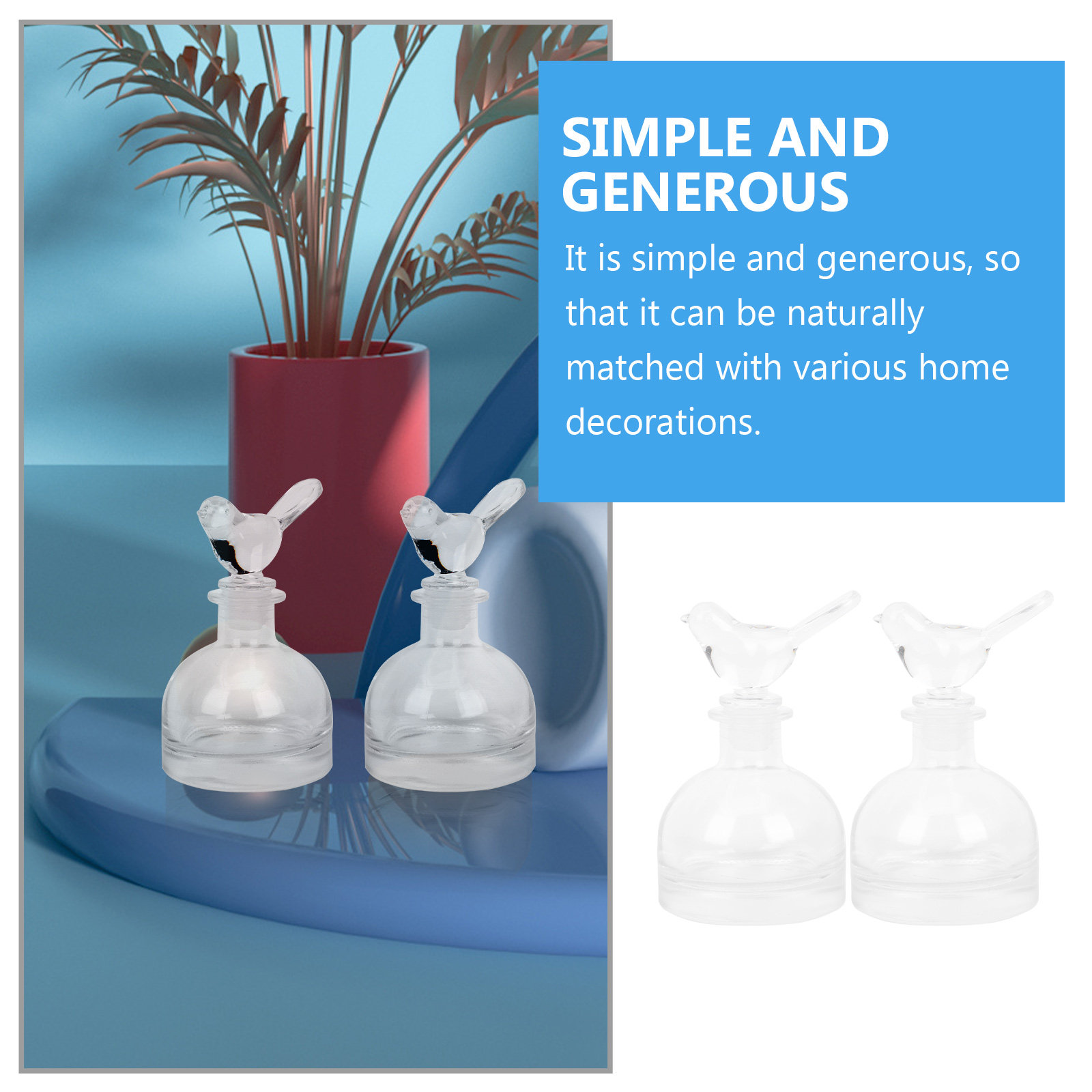 2Pcs Glass Perfume Bottles Pre - огляд і ціна Home Fragrance Aromatherapy