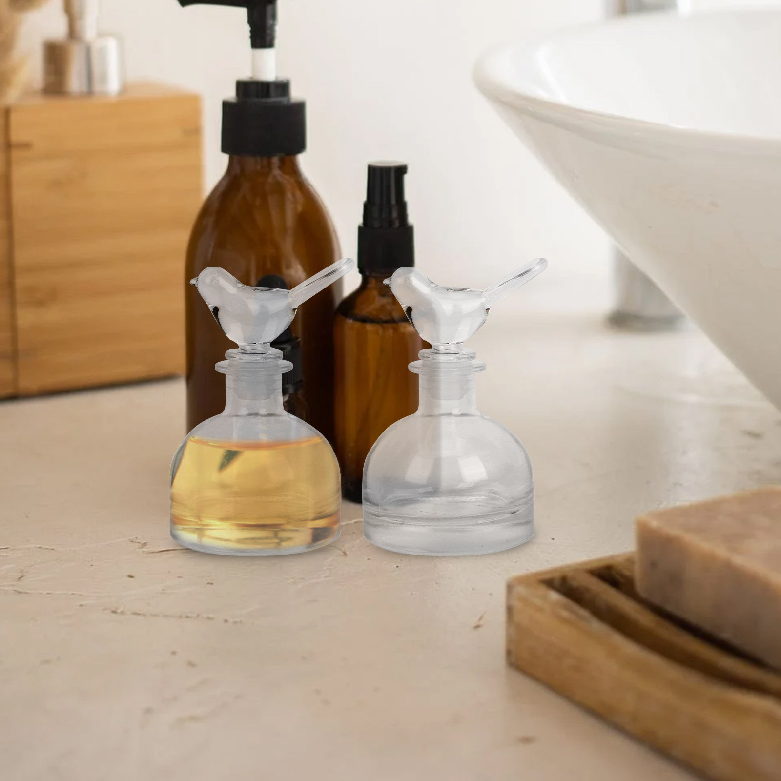 2Pcs Glass Perfume Bottles Pre - огляд і ціна Home Fragrance Aromatherapy