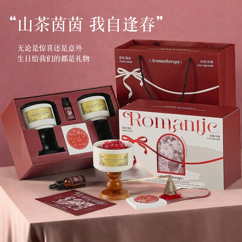 High-end Camellia Scented Cand - огляд і ціна Home Fragrance Set Gift